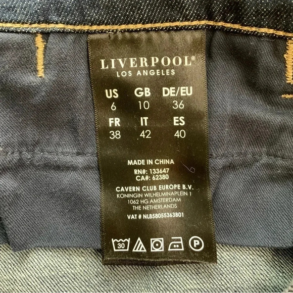 LIVERPOOL Dark Wash Straight Leg Jeans Size 6 - Picture 13 of 16